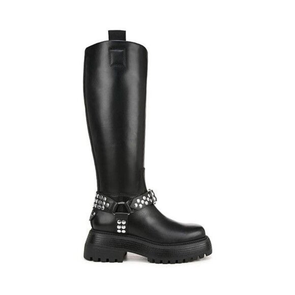 Circus NY By Sam Edelman Womens Hayes Moto Boots Black Leather Size 9.5M NIB - Picture 3 of 5